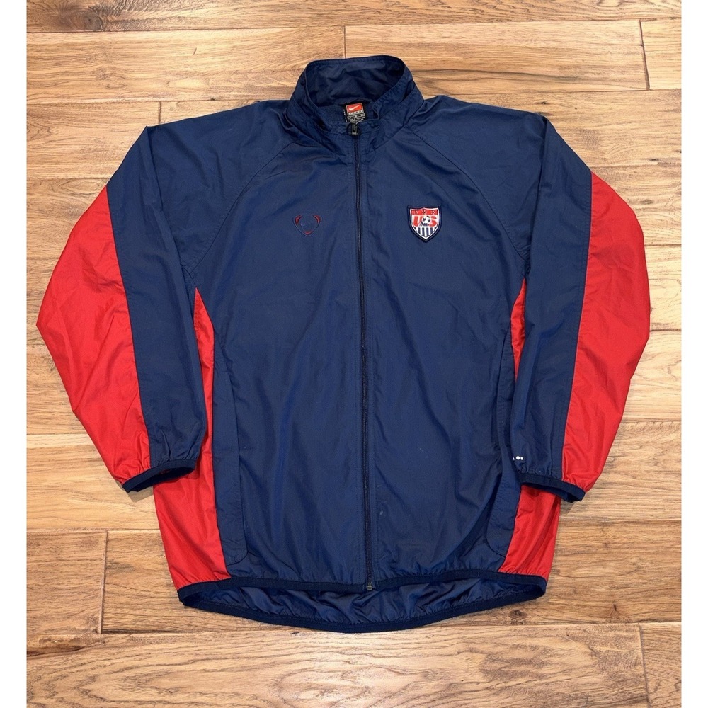VTG Nike USA Soccer USMNT 2002/03 Philips Training Windbreaker Jacket Men's L